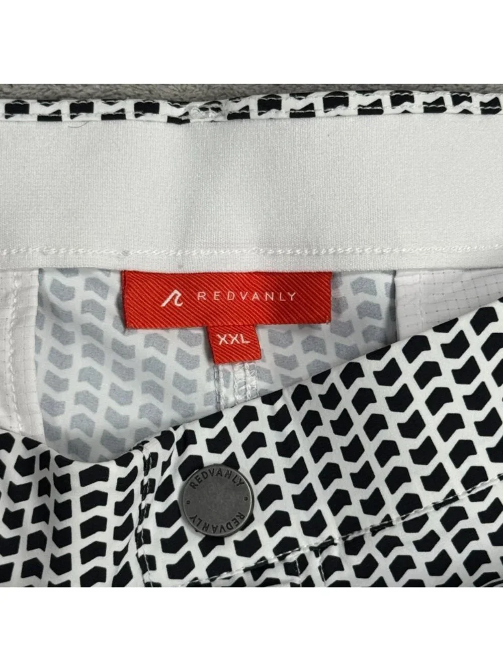 Redvanly Hanover Shorts Mens XXL Nylon Stretch Golf Performance Pull-On Geometri